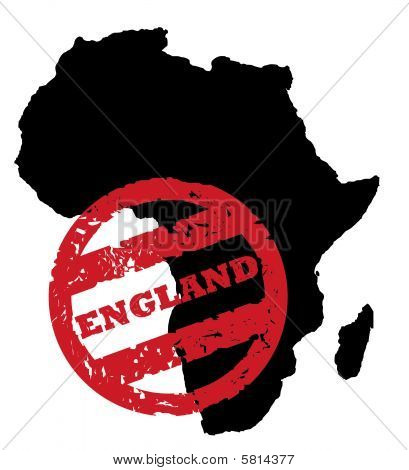 Sello de Inglaterra mapa de África