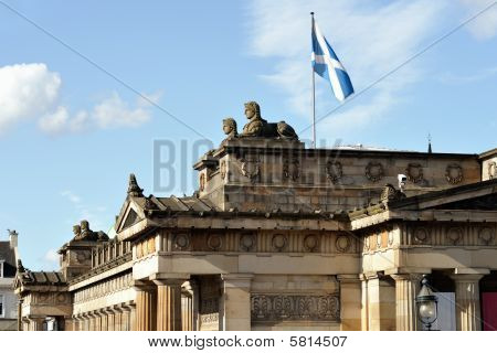 Royal Scottish Academy tetto, Edimburgo, Scozia, Regno Unito