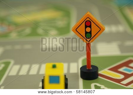 Wooden Mini Traffic Lights