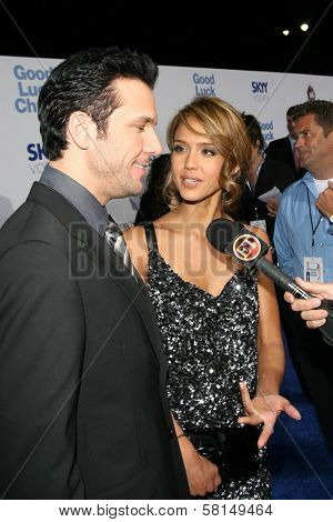 Dane Cook and Jessica Alba at the Los Angeles Premiere of 