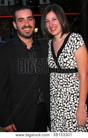 Joe Nussbaum and guest at the Los Angeles premiere of 