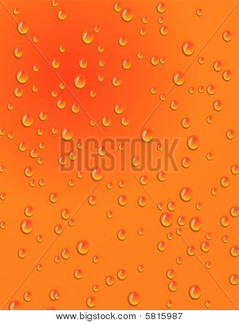 Seamless orange background with water drops