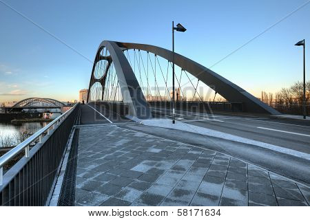 Osthafenbruecke With Honsellbruecke