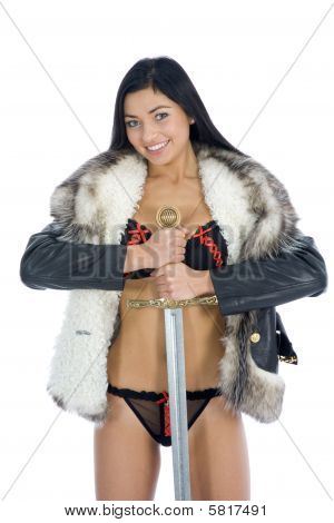 Sexy dívka s mečem
