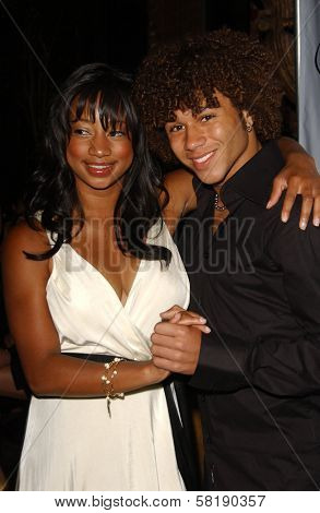 Monique Coleman and Corbin Bleu at the Launch Party for Mandy Moore's MBlem Clothing Line. Citizen Smiths, Hollywood, CA. 06-10-07
