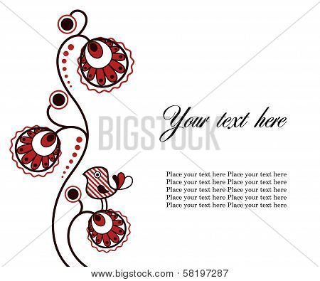Ukrainian floral background
