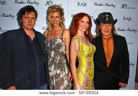 Karl Seelig and Anita Seelig with Phoebe Price and Jose Eber at the launch of Phoebe's Phantasy by Lotion Glow. Kaje Boutique, Beverly Hills, CA. 06-16-07