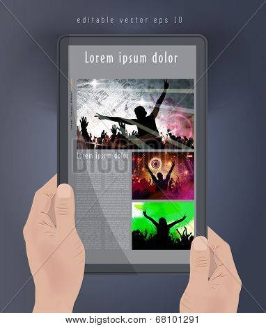 E-book. Editable vector