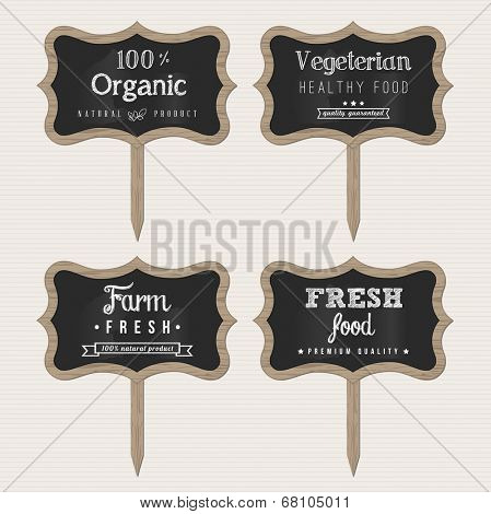 Wooden Chalk Food Signs