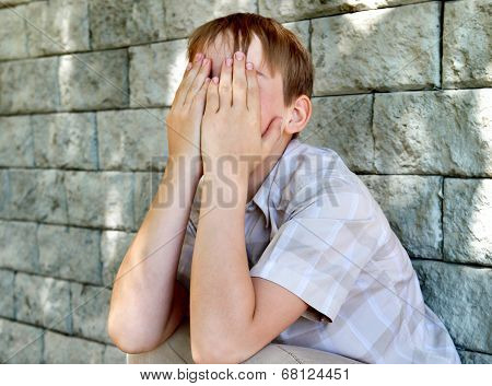Sad Kid Outdoor