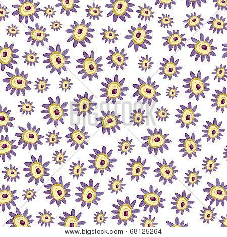 Purple & Yellow Flower Pattern