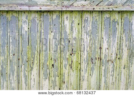 Shabby Texture Curve Light Green Fence