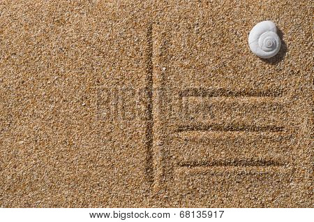 Beach Postcard On Sand