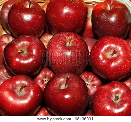 Closeup of red apples