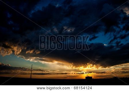 Sunset with clouds