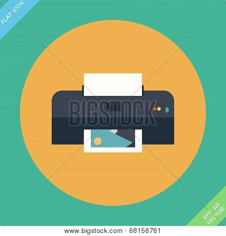Vector Printer Icon - vector illustration.