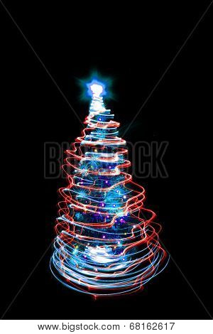 chtristmas tree in the dark night