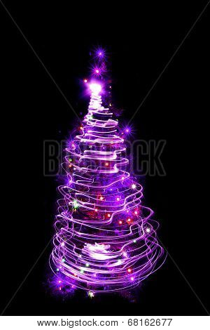 chtristmas tree in the dark night