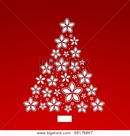 Stylized  poinsettia Christmas tree