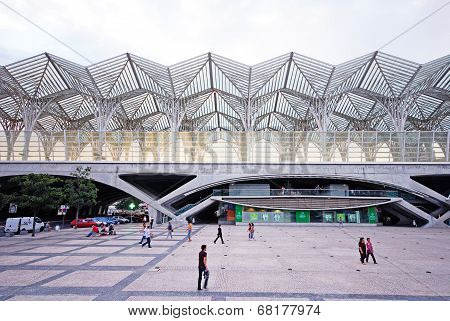 The Railroad Station In Lisbon, Portugal.