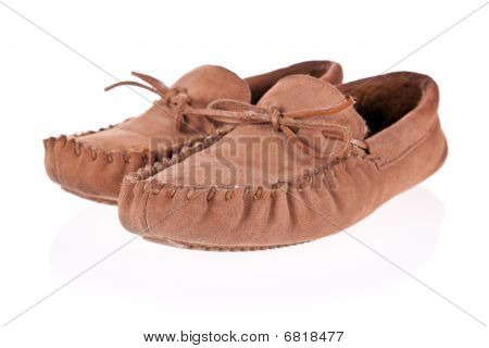 Pair of moccasin slippers