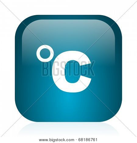 celsius blue glossy internet icon