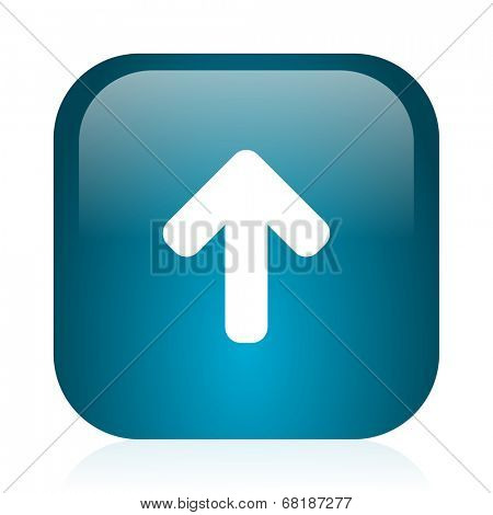 up arrow merican blue glossy internet icon, usa flag