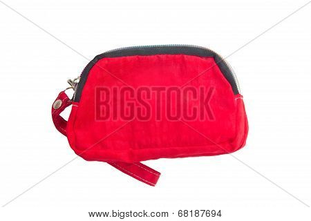 Red Wallet Isolated On White Background