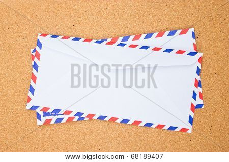 Backside Of Vintage Envelope On Board.