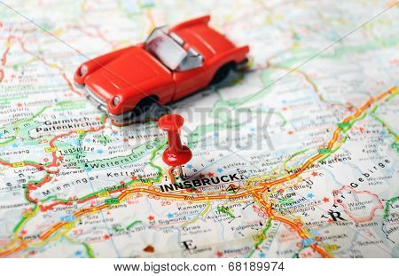 Innsbrug ,austria Map Car