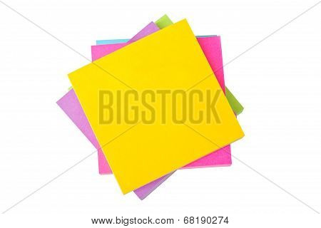 Heap Of Colorful Sticky Notes.