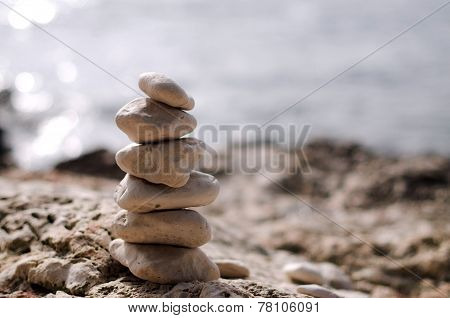 Pebble tower