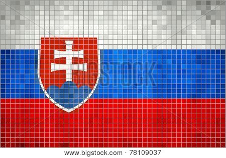Mosaic Flag of Slovakia