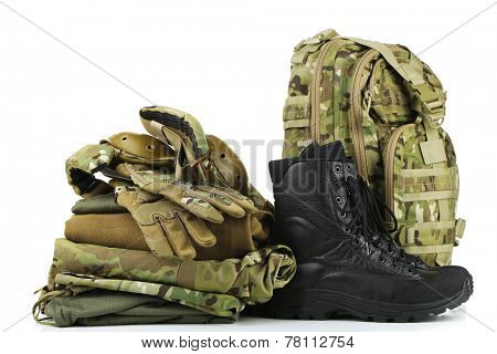 Army uniform, isolated on white