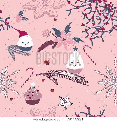 sweet winter seamless pattern