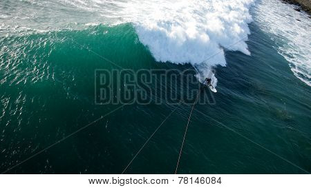 Kitesurfer from sky