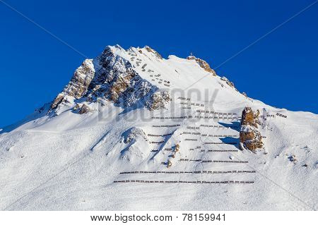 Avalanche fences, Tignes, France