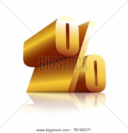 3D Icon Percent