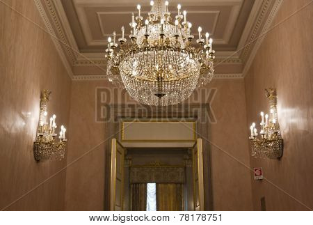 La Fenice Theatre, interior chandelier