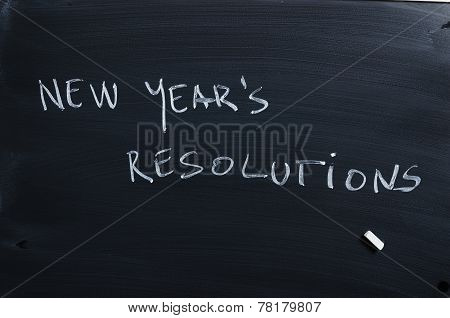 New Year's Resolutions Handwritten