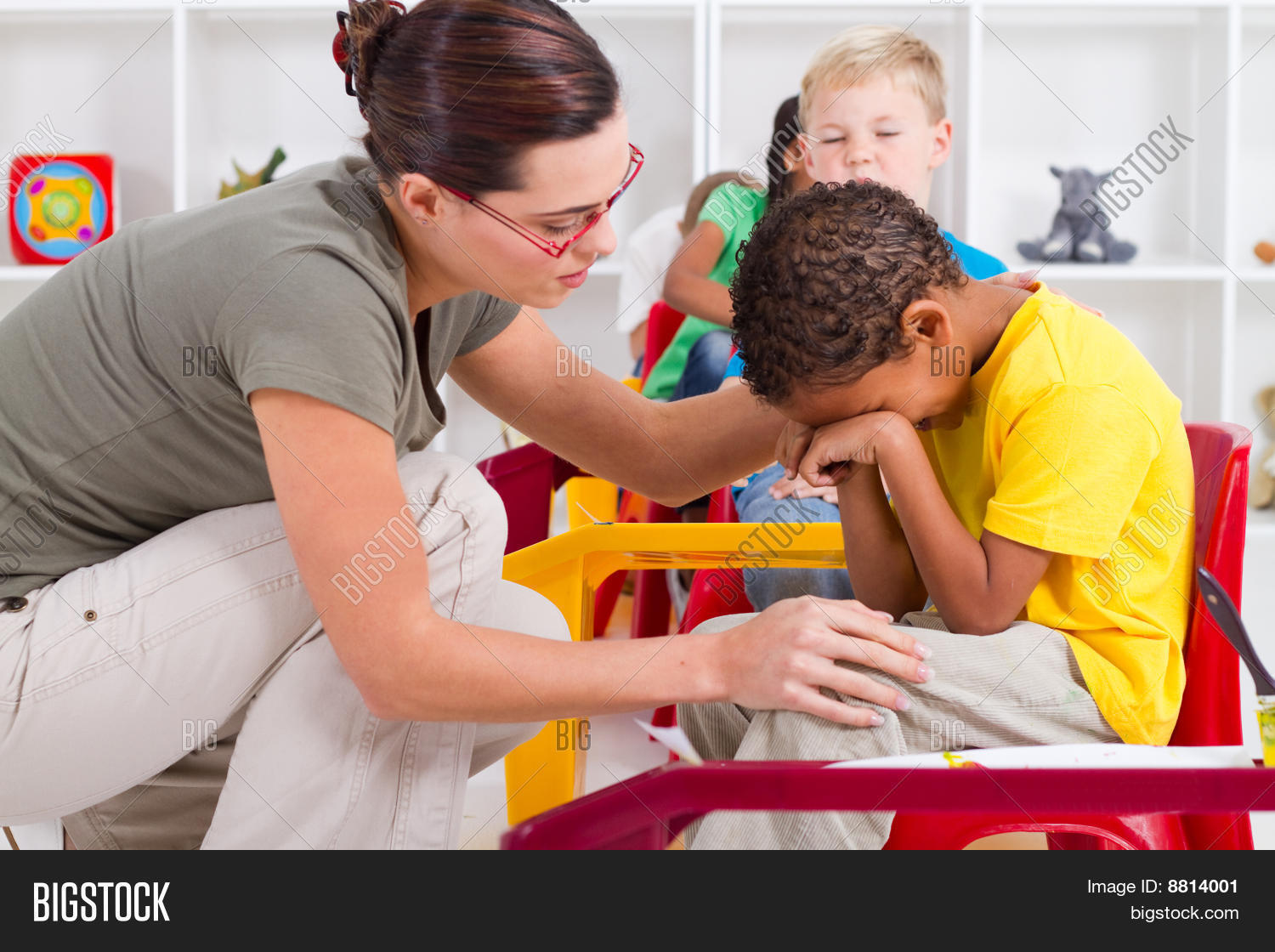 Teacher Comforting Boy Image Photo Free Trial Bigstock teacher-comforting-boy-image-photo-free-trial-bigstock