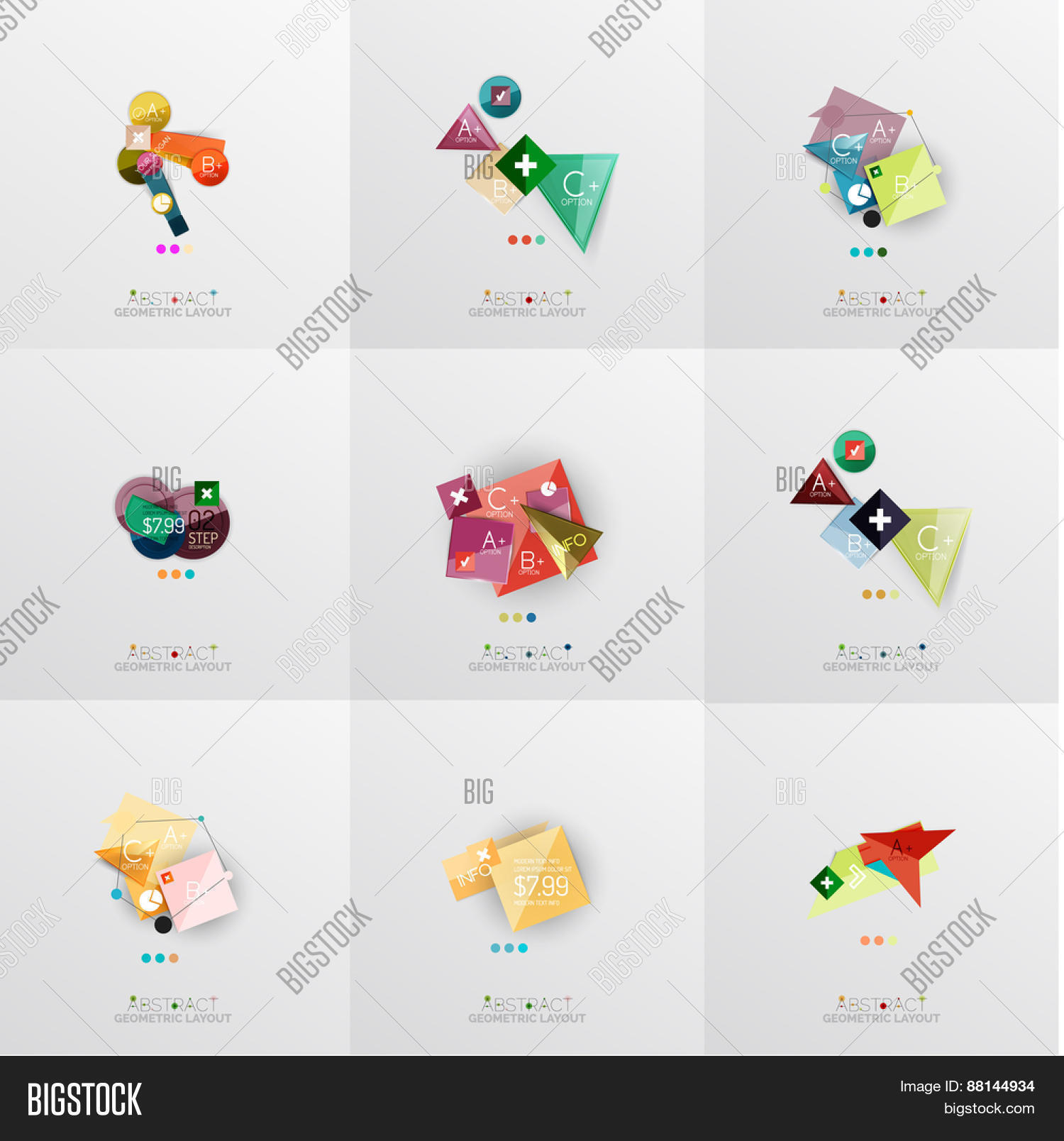 Set Paper Graphic Vector & Photo (Free Trial) | Bigstock