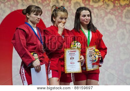 T. Osoianu, E. Bondareva, L. Abbasova On Podium