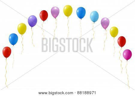 Set Of Colourful Balloons