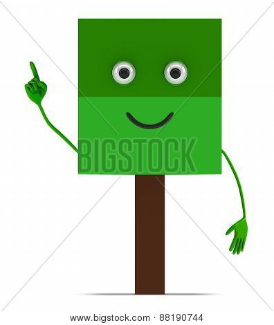 Tree Character Isolated