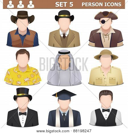 Vector Person Icons Set 5