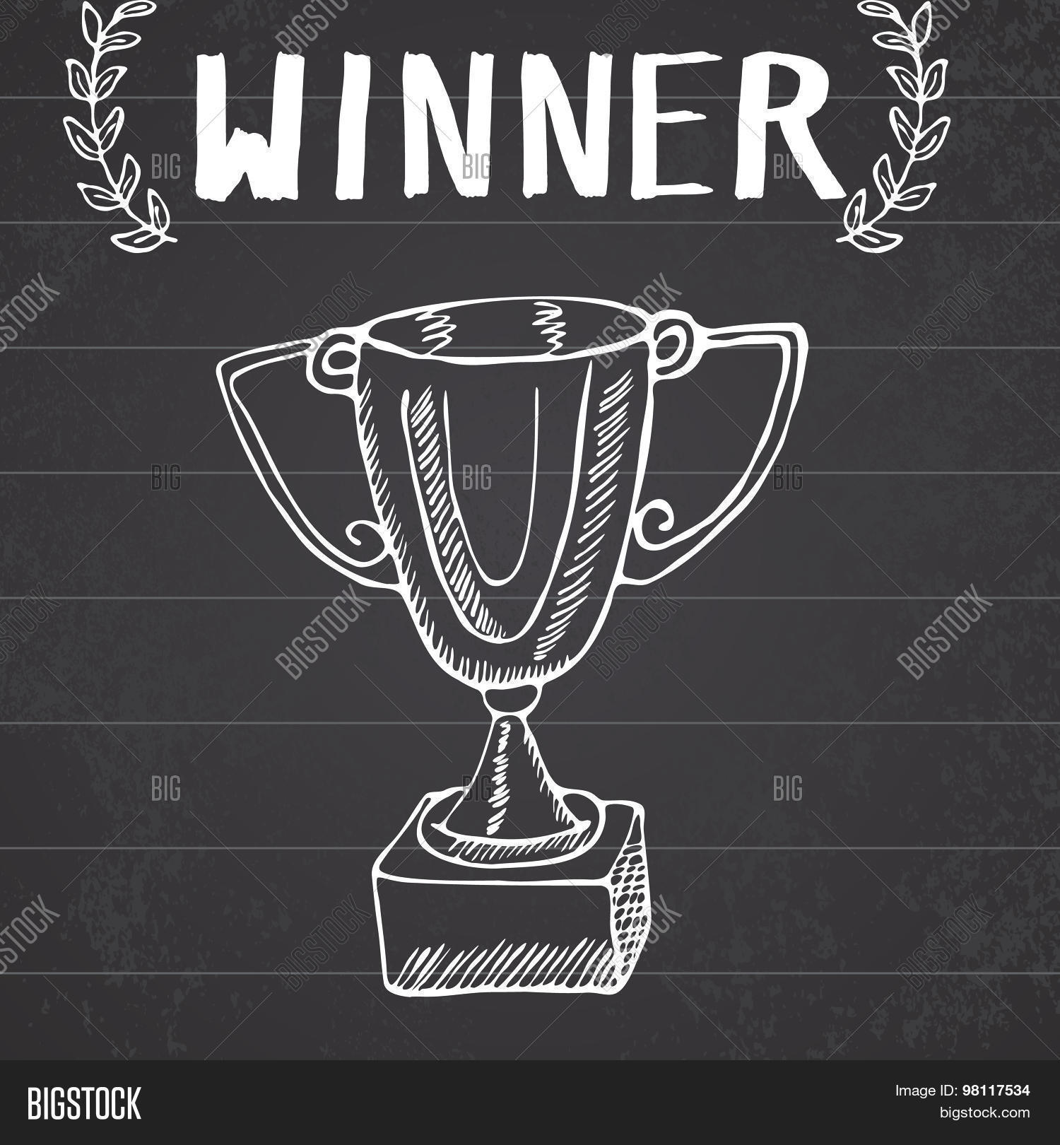 Sport Trophy Sketch Vector & Photo (Free Trial) Bigstock