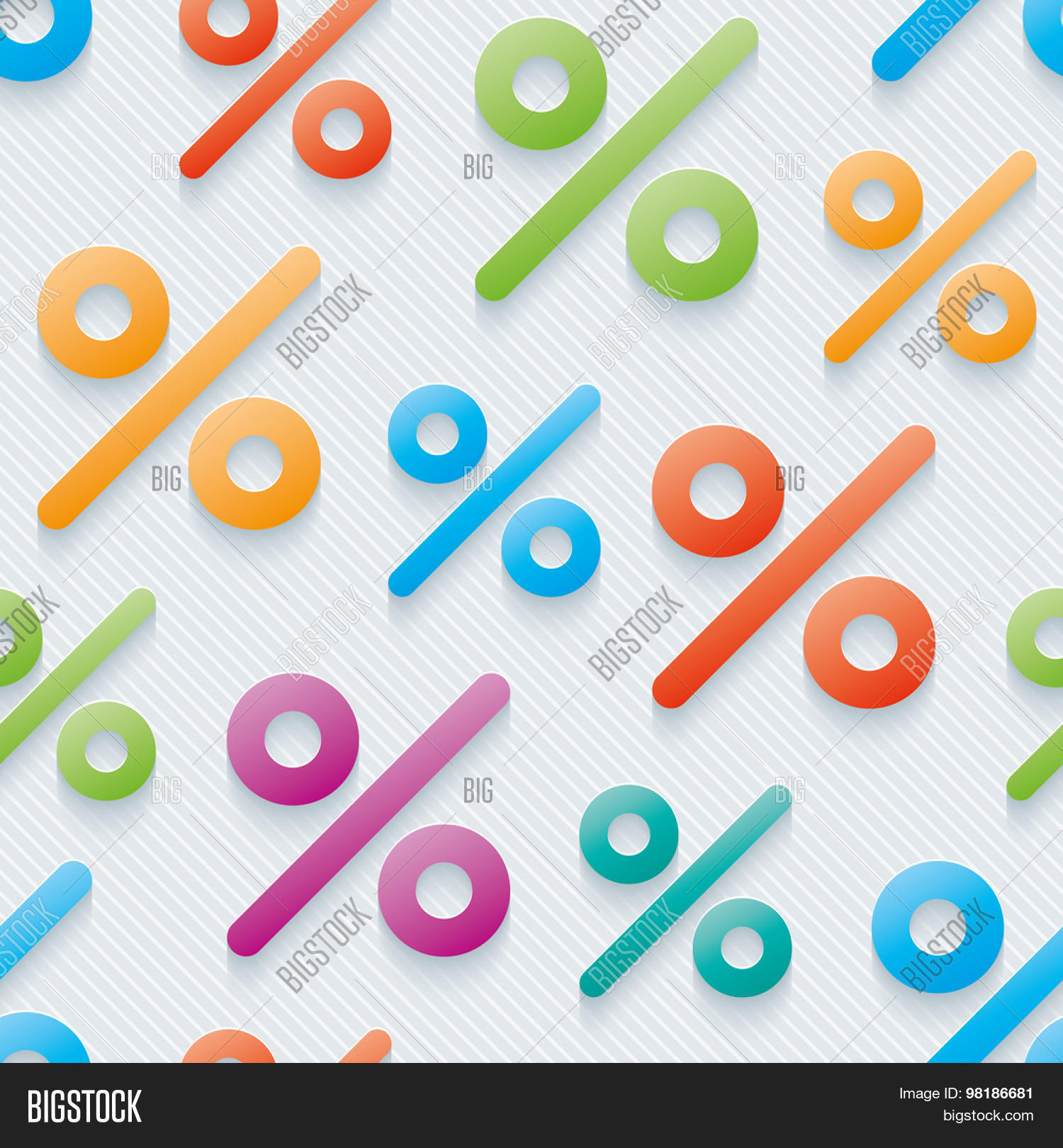 Multicolor Percent Vector & Photo (Free Trial) | Bigstock