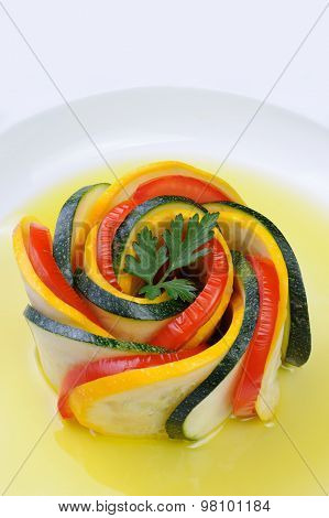 Appetizer Of Zucchini And Tomatoes