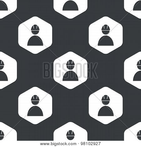 Black hexagon builder pattern
